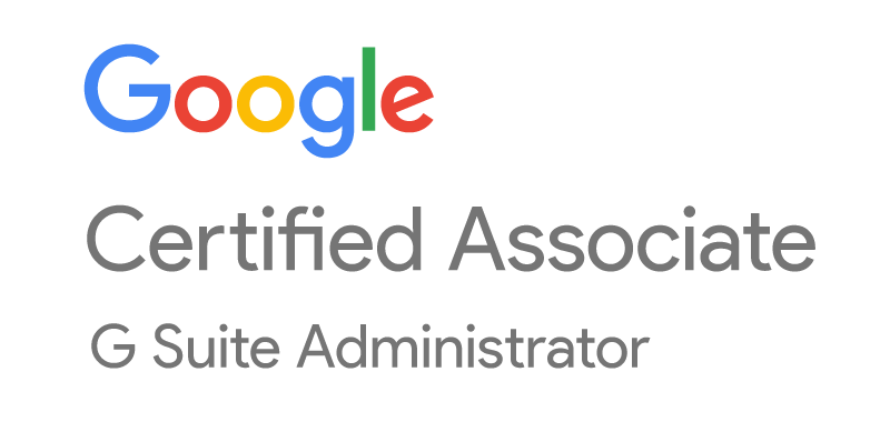 Marco Galassi certificato da Google, G Suite Administrator