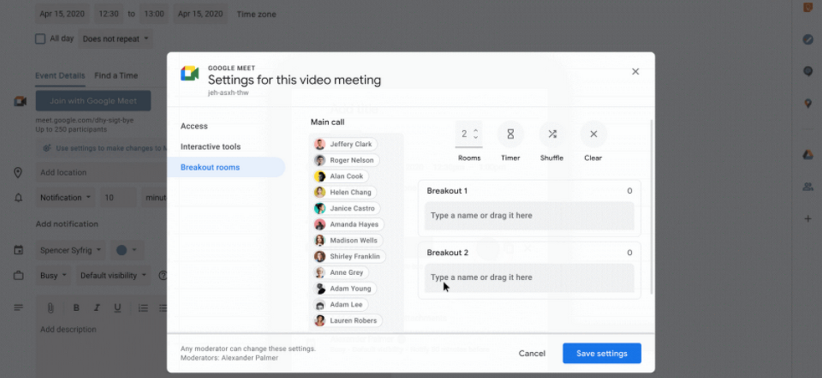 Arrivano le stanze nelle riunioni su Google Meet