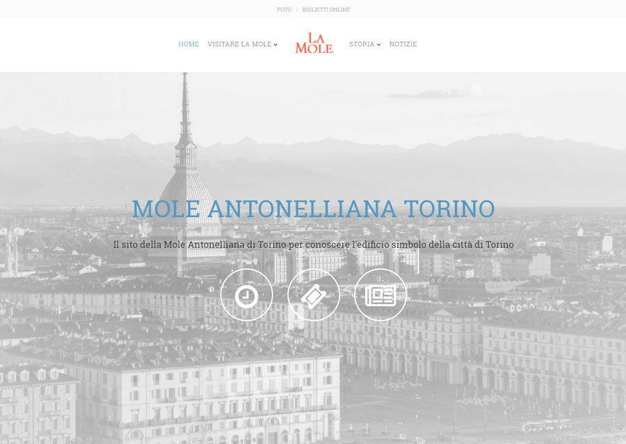 Sito della Mole Antonelliana di Torino realizzato e gestito da Marco Galassi