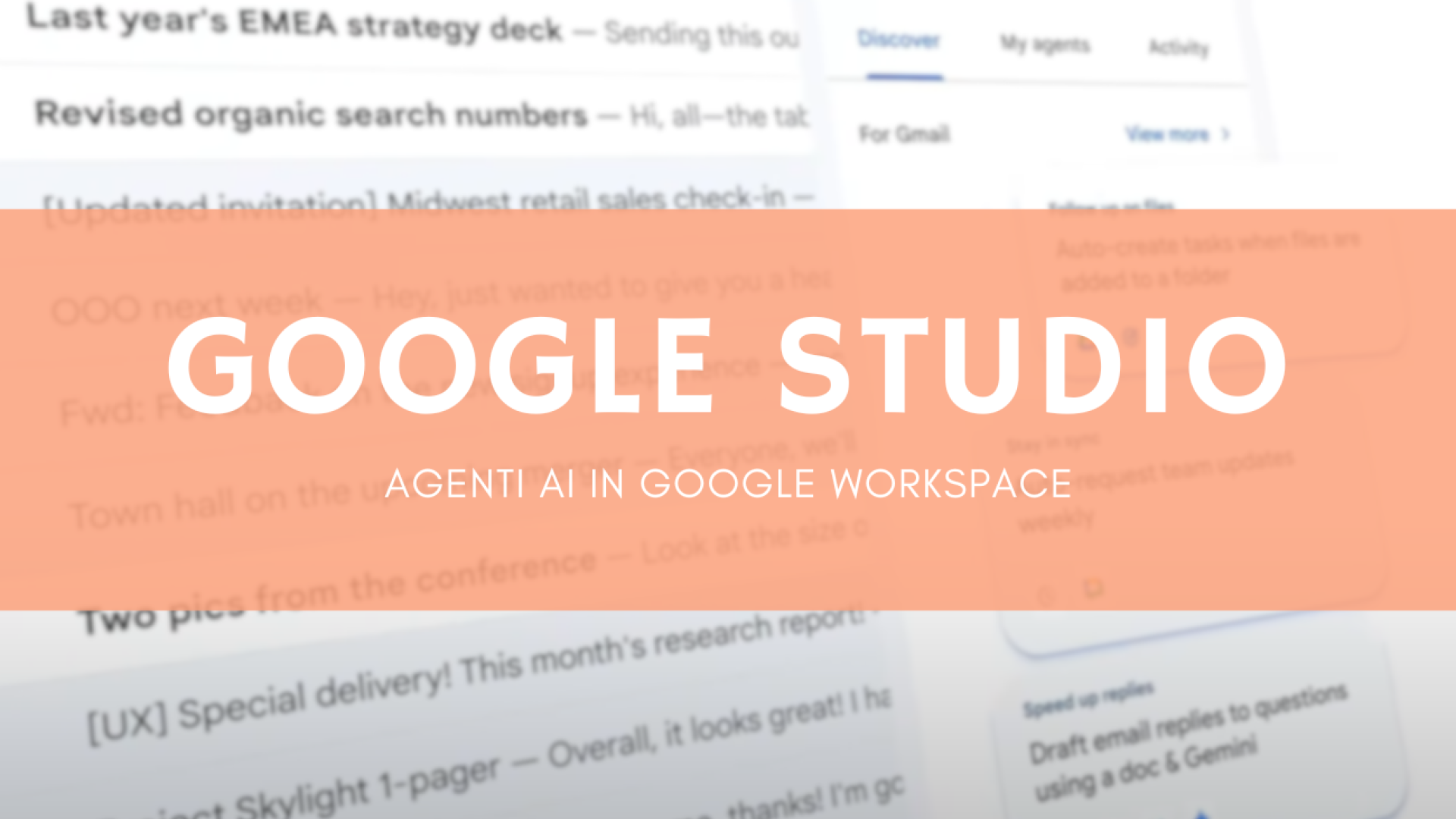 Google Workspace Studio con agenti AI integrati in Gmail per automatizzare attività di lavoro